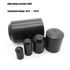 Image of Heat Shrink End Caps Adhesive Glue Lined 8-130mm 2:1 Ratio Cable Insulation Seal