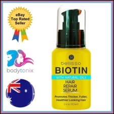 Image of BELLISSO HAIR THICKENING REPAIR SERUM w/ Biotin Thicker Fuller Volumising 60ml