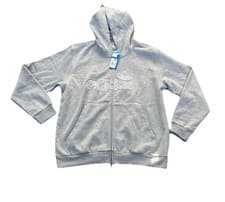 Image of Adidas Originals Men’s Script FZ HD Full Zip Stitch Hoodie Grey Large BNWT