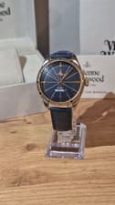 Image of Vivienne Westwood Conduit Men’s Watch | Blue Dial Leather Strap VV192NVNV