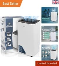 Image of Efficient 12L Dehumidifier - Ideal for Bedroom, Basement & Drying Clothes