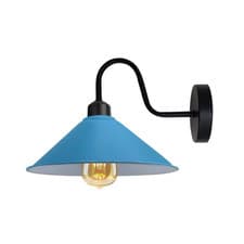 Image of Blue Wall Light Fixture,  E27 Base Socket Screw Type Wall Mounted