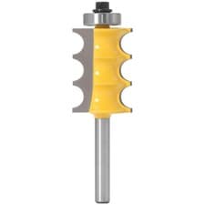 Image of 1/4 6mm Shank Triple Bead Furniture Trim Edge Moulding Router Bit Cutter