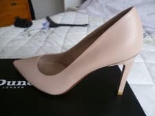 Image of DUNE Ladies pink leather shoes size 38 UK 5. Brand new boxed, unworn