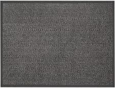 Image of JVL Grey Black Heavy Duty Barrier Door Floor Mat, 60 x 80 cm