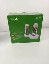 Image of Doro DECT Cordless Telephone Big Button White Twin Pack PHONEEASY 100WD