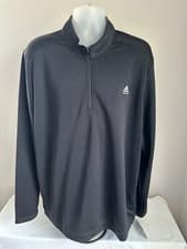 Image of Adidas Equipment Golf 1/4 Zip L/S Pullover Black ADVR0824 Size 2XL,XXL