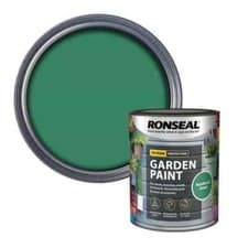 Image of Ronseal Exterior Garden Paint Wood Brick Metal Stone Rainforest Green 250ml