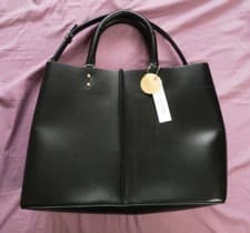 Image of ACCESSORIZE London Women's Black Leather Handbag Bag New With Tags