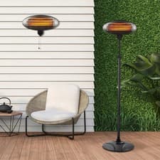 Image of Debonair Adustable Height Indoor & Outdoor Use Waterproof Patio Heater - Quartz