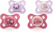 Image of MAM Original Day & Night Soothers 0-6 Months 4 Pack Includes 2x Glow in The Dark