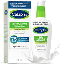 Image of Cetaphil Daily Hydrating Face Moisturiser, 88Ml, for Sensitive Skin, with Hyalur