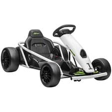 Image of HOMCOM 24V Electric Go Kart Kids Toy with Music Horn Honking Slow Start White