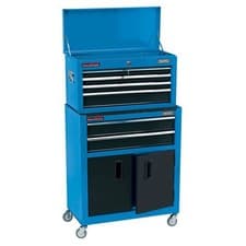Image of Draper 24" Combined Roller cabinet And Tool Chest With 6 Drawers - Blue
