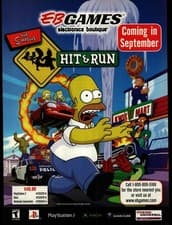 Image of EB Games Simpsons Hit & Run Vintage Magazine Ad PlayStation 2 Xbox GC 2003