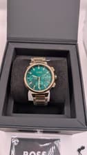 Image of HUGO BOSS GOLD WOMENS ONE WATCH HB1502679 GREEN DIAL - 38MM BRAND NEW