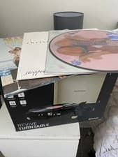 Image of goodmans revive turntable plus 3 vinyl albums Stripped Christina Baby One More