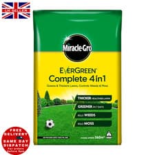 Image of Miracle-Gro Evergreen 4-in-1 Lawn Feed Weed Moss Control 360m² Granules