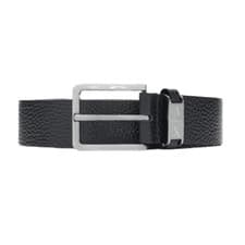Image of ARMANI EXCHANGE Metal Buckle Black Leather Belt