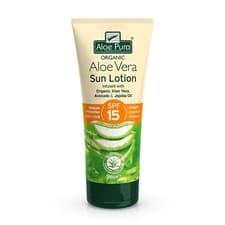 Image of Aloe Pura Organic Aloe Vera Sun Lotion SPF15 200ml Maximum Protection UVA + UVB
