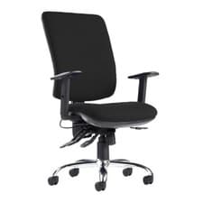 Image of Senza Ergo 24hr ergonomic asynchro task chair - black SXERGOB-BLK by Dams