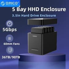 Image of ORICO 5Bay Hard Drive Enclosure USB3.0 to SATA 3.5inch Up to 90TB Tool-Free