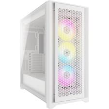 Image of Corsair iCUE 5000D RGB AIRFLOW Mid Tower E-ATX Gaming Case - White With Window