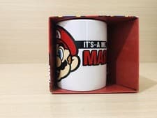 Image of Super Mario Its A Me Mario White Boxed Tea Coffee Mug Xmas Gift Stocking Filler