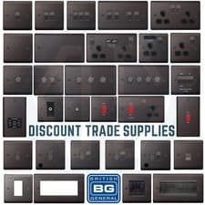 Image of BG Nexus Metal Black Nickel Switches & Sockets Full Range Free P&P