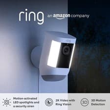Image of Ring Outside Spotlight Pro Security Camera White Brand New Sealed In Box Wired