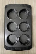 Image of Pyrex Magic Non-Stick 6 Cup Muffin & Cupcake Tray - Carbon Steel - Brand New