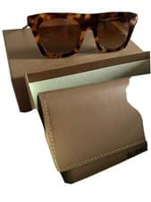 Image of BURBERRY BE4318 388413 Dark Havana Rectangle Unisex 51 mm Sunglasses