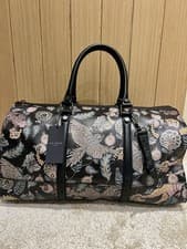 Image of Brand New - Ted Baker Printed Leather Holdall - Black - One Size Limited Edition
