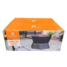 Image of La Hacienda Geometric Fire Pit 29.5×38×46 cm Outdoor Garden Heater BBQ