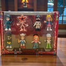 Image of Stranger Things 6 Piece Character Toy Set Eleven Demogorgon Hawkins Figures