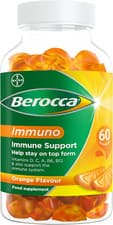 Image of Berocca Immuno Gummy Orange Flavour/Cherry Flavour, 10 Essential Vitamins