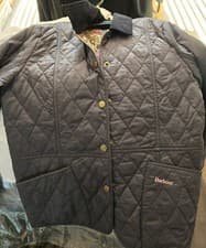 Image of Barbour Genuine Jacket Black, Girls Size XL (Age 12-13) (Reduced)