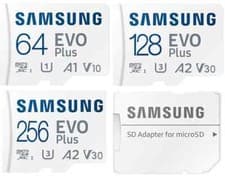 Image of Samsung EVO Plus Micro SD SDXC 64GB 128GB 256GB CLASS 10 Memory Card V10 UHS-I