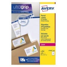Image of Avery White 99.1x67.7mm Laser Parcel Labels / 8 Per Page / 500 Sheets L7165-500