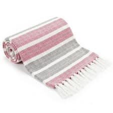 Image of Large Cotton Stripe Throws Over for Sofas Chair beds Settee Blanket,150 x 200cm