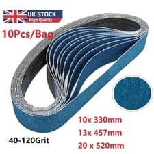 Image of 10PCS File Sanding Belts Zirconium 40/60/80/120# Abrasive Belt 10mm 13mm 20mm