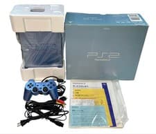 Image of Sony PS2 Aqua Blue Console Boxed Tested Working Rare Japan PlayStation2