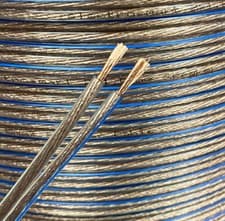 Image of 20m 2 x 133 Strand Transparent Speaker Cable Wire HiFi Audio Amplifier 2x 1.5mm²