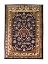 Image of NAVY BLUE TRADITIONAL RUG SHERBORNE SMALL - EXTRA LARGE CLASSIC DESIGN BRAND NEW