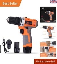Image of Versatile 12V Cordless Impact Driver with Variable Speed & 2 Lithium Batteries