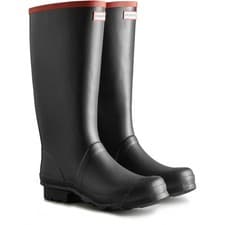 Image of Hunter Argyll Full Knee Rubber Black Wellington Boots New