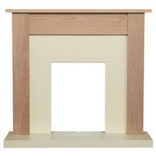 Image of Adam Southwold Fireplace in Oak & Cream, 43 inch