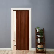 Image of Folding Door Natural Pine Effect PVC Internal Accordion Concertina Sliding Door