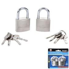 Image of BlueSpot 2pce satin finish padlock 30mm Same Keys