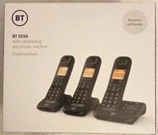 Image of BT XD56 Trio Cordless Phones with Answering Machine - Black